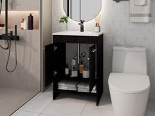 Mueble Para Lavamanos Lorenzo, Wengue, Incluye Lavamanos Praia 60 ZF