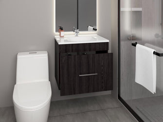 Mueble Para Lavamanos Hatta, Wengue, Incluye Lavamanos Praia 60 ZF