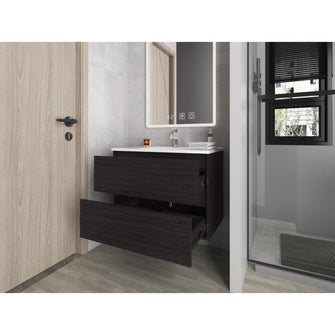 Mueble Para Lavamanos Opalo, Wengue, Incluye Lavamanos Praia 80 ZF