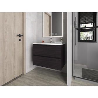 Mueble Para Lavamanos Opalo, Wengue, Incluye Lavamanos Praia 80 ZF