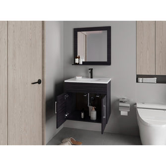 Mueble Para Lavamanos Blake, Wengue, Incluye Lavamanos Praia 60 y Espejo ZF