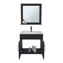 Mueble Para Lavamanos Blake, Wengue, Incluye Lavamanos Praia 60 y Espejo ZF