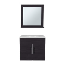 Mueble Para Lavamanos Blake, Wengue, Incluye Lavamanos Praia 60 y Espejo ZF