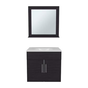 Mueble Para Lavamanos Blake, Wengue, Incluye Lavamanos Praia 60 y Espejo ZF