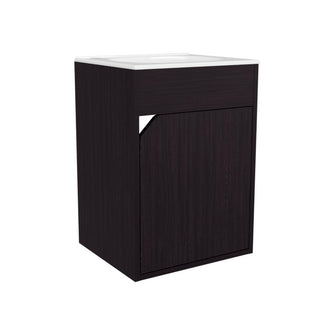 Mueble Para Lavamanos Flotante Betel, Wengue, Incluye Lavamanos Plastiglas Floresta 40 ZF