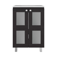 Mueble para Lavamanos Haysi, Wengue, dos puertas abatibles y entrepaño, incluye lavamanos ZF