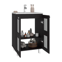 Mueble para Lavamanos Haysi, Wengue, dos puertas abatibles y entrepaño, incluye lavamanos ZF