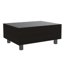 Mesa de Centro Albar, Wengue, con Cajón Interno y Patas Metálicas Exp  ZF