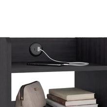 Mesa de Noche Didi USB, Kronos Wengue, Con espacio para almacenar objetos pequeños ZF