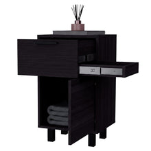 Mesa de Noche Secret, Kronos Wengue, con una Puerta y Cajón Secreto ZF