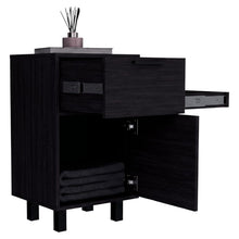 Mesa de Noche Secret, Kronos Wengue, con una Puerta y Cajón Secreto ZF