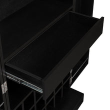 Bar Alto Salvador, Wengue, con Espacio Para Botellas y Porta Copas