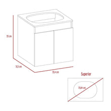 Mueble para Lavamanos Cascade, Wengue, con Espacio Para Ubicar Objetos de Aseo. No Incluye Lavamanos