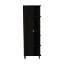 Mueble Esquinero Zendaya, Wengue, con Variedad de Entrepaños ZF