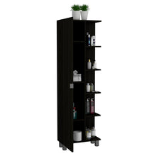 Mueble Esquinero Zendaya, Wengue, con Variedad de Entrepaños ZF