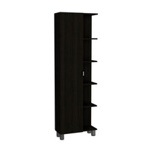 Mueble Esquinero Zendaya, Wengue, con Variedad de Entrepaños ZF
