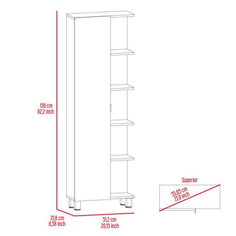 Mueble Esquinero Arán Wengue, con Variedad de Entrepaños     ZF