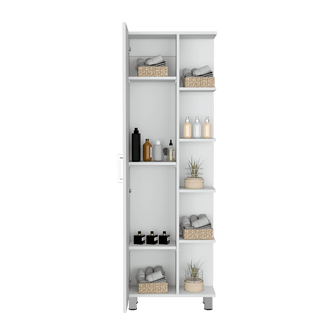 Mueble Esquinero Delhi, Blanco, con Variedad de Entrepaños