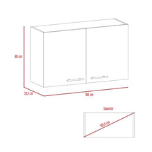 Mueble Aéreo Delhi, Wengue, con Dos Puertas Batientes