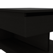 Mesa Auxiliar Salento, Wengue, Extensible con Gran Capacidad de Almacenamiento ZF