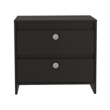 Mesa de Noche Idaly, Wengue, con Dos Cajones Multiusos Th X2