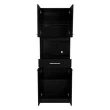 Módulo Microondas Delfi, Wengue, con Cuatro Puertas Abatibles y Amplio Espacio Para Almacenamiento