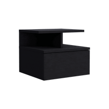 Mesa de Noche Flotante Nube, Wengue con un Cajón y División de dos Entrepaños  X2