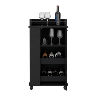 Bar Spirit, Wengue, con Amplios Espacios Para Ubicar Copas y Botellas ZF