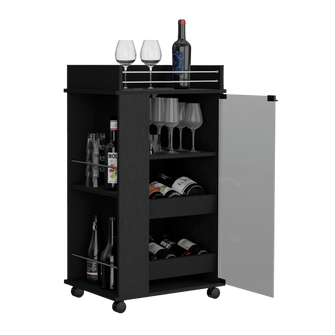 Bar Spirit, Wengue, con Amplios Espacios Para Ubicar Copas y Botellas ZF