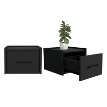 Mesa de Noche Flotante Boa, Wengue, Con Espacio Para Colocar Objetos Decorativos ZF X2