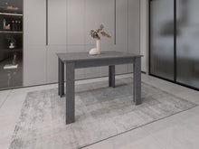 Combo Lokur, Incluye comedor y 4 Sillas Con espaldar Color Gris Oscuro