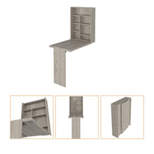 Mesa Auxiliar Vetta, Humo, para Empotrar a la Pared y Amplia Superficie ZF