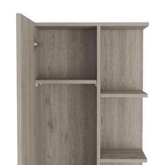 Mueble Esquinero Arán, Humo, con Variedad de Entrepaños ZF