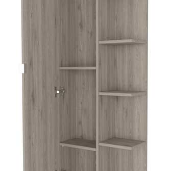 Mueble Esquinero Arán, Humo, con Variedad de Entrepaños ZF