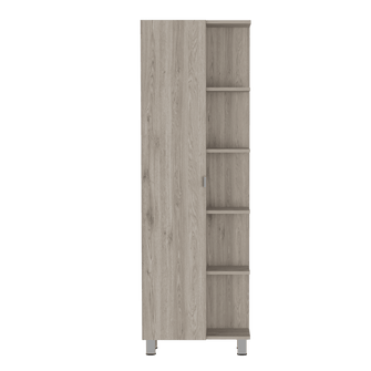 Mueble Esquinero Arán, Humo, con Variedad de Entrepaños ZF