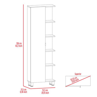 Mueble Esquinero Arán, Humo, con Variedad de Entrepaños ZF