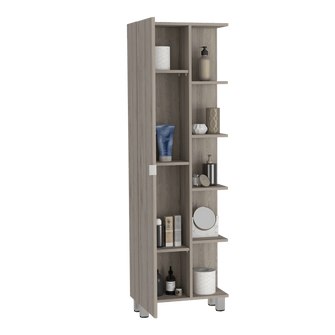 Mueble Esquinero Arán, Humo, con Variedad de Entrepaños ZF