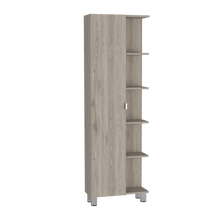 Mueble Esquinero Arán, Humo, con Variedad de Entrepaños ZF