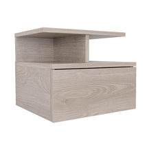 Mesa de Noche Flotante Nube, Humo, con un Cajón y División de dos Entrepaños ZF