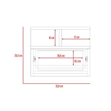 Mesa de Noche Flotante Nube, Bardolino, con un Cajón y División de dos Entrepaños