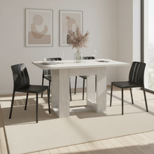 Combo Voldery, Incluye Comedor y 4 Sillas En Color Negro