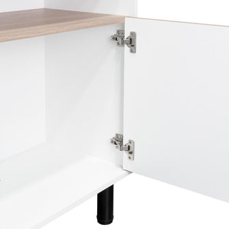Modulo Microondas Bilin, Bardolino y Blanco Duqueza, con una perta abatible y un entrepaño móvil
