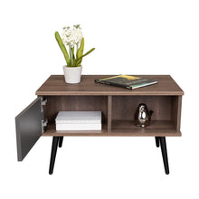 Mesa de Centro Toronto, Milan y Plata Oscuro, con espacio para colocar objetos decorativos