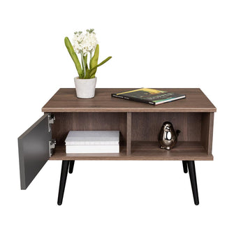 Mesa de Centro Toronto, Milan y Plata Oscuro, con espacio para colocar objetos decorativos