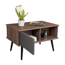 Mesa de Centro Toronto, Milan y Plata Oscuro, con espacio para colocar objetos decorativos