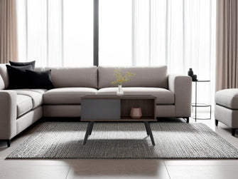 Mesa de Centro Toronto, Milan y Plata Oscuro, con espacio para colocar objetos decorativos