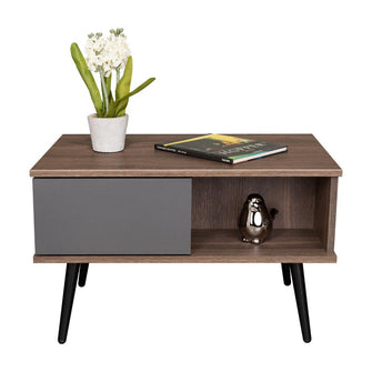 Mesa de Centro Toronto, Milan y Plata Oscuro, con espacio para colocar objetos decorativos