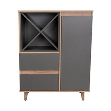 Bar Nashira, Miel y Plata Oscuro, con Dos Cajones con Riel Extensión y Una Puerta