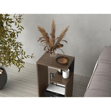 Mesa de Noche Evert, Milan y Wengue, con diseño moderno y espacio para ubicar objetos