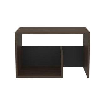Mesa de Noche Evert, Milan y Wengue, con diseño moderno y espacio para ubicar objetos